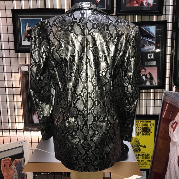 3 Piece Snakeskin Print Stage Wear Set by Pleasure Addict - Jacket, Skirt, Pants - Picture 11 of 15